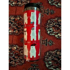 Red Polar Bear "Keep Cozy" 16 Oz. Double Wall Insulated Tumbler w Lid